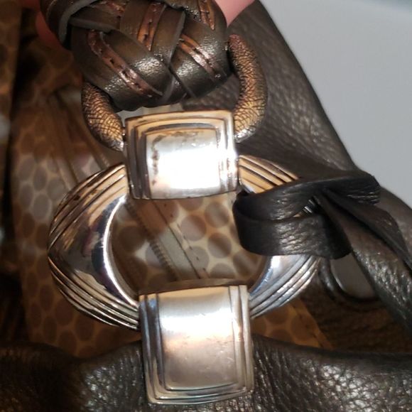 Brighton Anju Pewter, Leather Bucket Tote, Retired - Picture 10 of 10